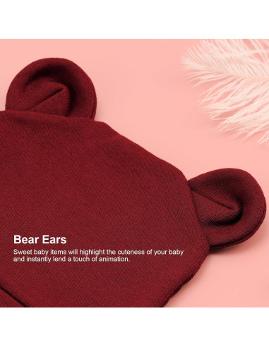 Conjunto Gorro y Manoplas Bebé AQOKKA Orejas de Oso 0-3 Meses
