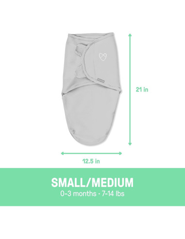 SwaddleMe Swaddle Original 100% Algodón 0-3 Meses Paquete de 3