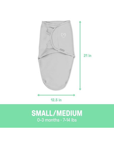 SwaddleMe Swaddle Original 100% Algodón 0-3 Meses Paquete de 3