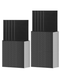 Paquete de 100 Cuadernos A5 Rayados Handepo Tapa Suave Negro