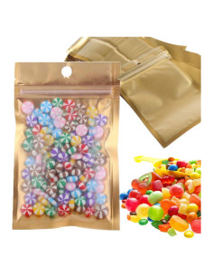 100 Bolsas Mylar Reutilizables WEKOIL 8x13cm Cierre Cremallera