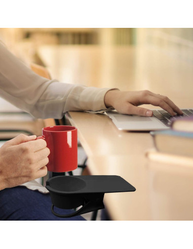 Soporte de Taza Clip Dirza para Mesa Oficina Negro