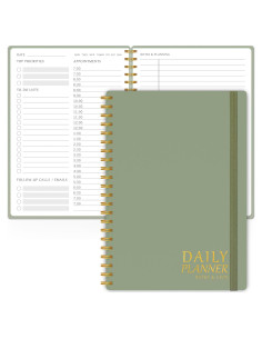 Planificador Diario Sin Fecha MeDolove Verde 14x21.6 cm