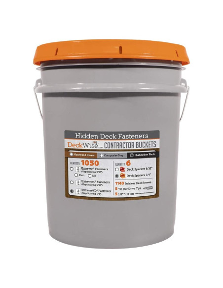 Clip Ipe Oculto DeckWise ExtremeKD Negro 1050 Piezas 600 Pies