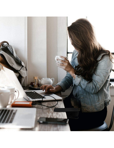 Soporte de Taza Clip Dirza para Mesa Oficina Negro