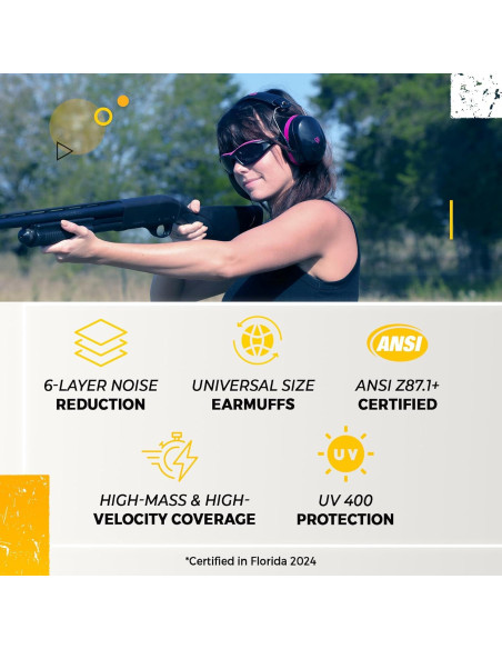 TradeSmart Protección Auditiva y Gafas para Tiro NRR 28