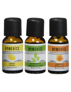 Set de Aceites Esenciales HoMedics 15ml Energía - 3 Piezas