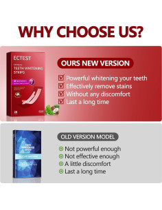 Tiras Blanqueadoras ECTEST para Dientes Sensibles Sabor Coco - 28 Unidades 2