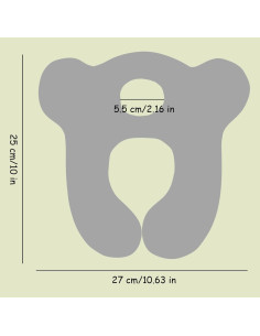 Almohada de Viaje ZHOMA para Bebés - Diseño en U, Algodón, 26.9 cm 2