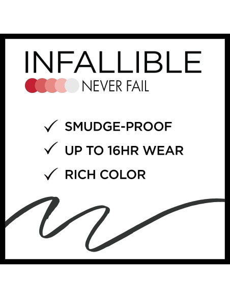 Lápiz de Ojos Mecánico L'Oreal Infallible Negro 2 Cuentas