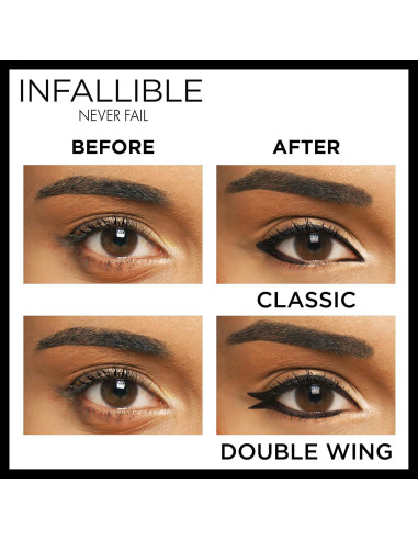 Lápiz de Ojos Mecánico L'Oreal Infallible Negro 2 Cuentas