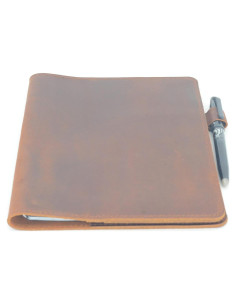 Cubierta de Cuaderno de Cuero YIYUS A4 Marrón para Rocketbook