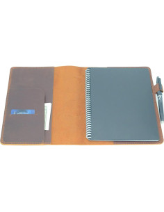 Cubierta de Cuaderno de Cuero YIYUS A4 Marrón para Rocketbook 2
