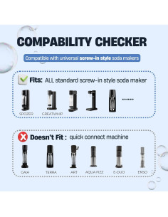 Cilindro de CO2 60L SPOZER para máquinas de soda enroscadas - Juego de 6 2