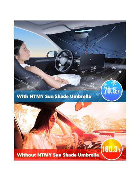 Sombrilla para Parabrisas NTMY Doble M 135x74 cm Plegable
