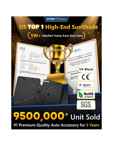 Sombrilla para Parabrisas NTMY Doble M 135x74 cm Plegable