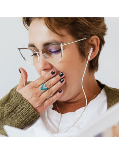 Gafas LJCZKA para Mujeres Anti Luz Azul Estilo Gato 2