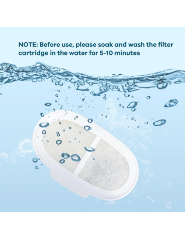 Filtro de Agua para Gatos PAWGETHER 3 Piezas 67oz/2L