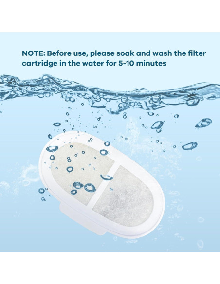 Filtro de Agua para Gatos PAWGETHER 3 Piezas 67oz/2L