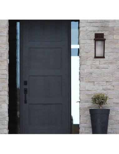 Luz de Pared de Seguridad Exterior Solus - Sensor Movimiento, Bronce