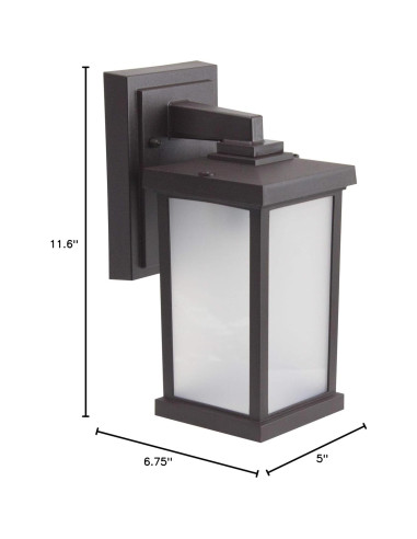 Luz de Pared de Seguridad Exterior Solus - Sensor Movimiento, Bronce