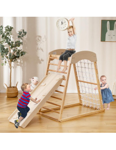 Gimnasio Interior GLACER para Niños 1-3 Años con Tobogán y Escalera 2