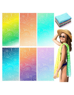 Toallas de Playa Microfibra Peryiter 6 Piezas 76x152 cm