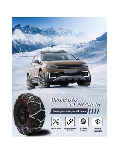 Cadenas de Nieve SCITOO 180179 para SUV y Camiones - Juego de 2