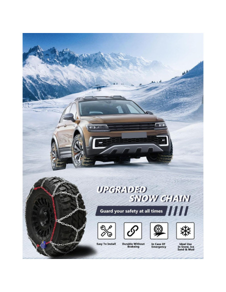 Cadenas de Nieve SCITOO 180179 para SUV y Camiones - Juego de 2