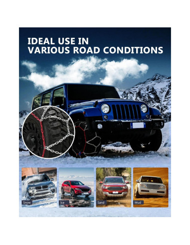 Cadenas de Nieve SCITOO 180179 para SUV y Camiones - Juego de 2