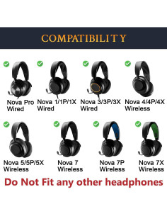 Almohadillas de Repuesto SOULWIT para Steelseries Arctis Nova Pro - Negro 2