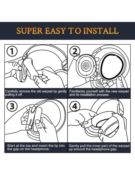 Almohadillas de Repuesto SOULWIT para Steelseries Arctis Nova Pro - Negro