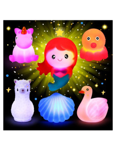 Juguetes de Baño Woby para Niños 1-3 Años con Luz LED