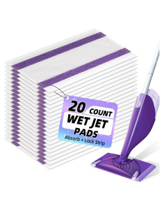 20 Almohadillas Desechables para Mop Jet Húmedo Hofosi