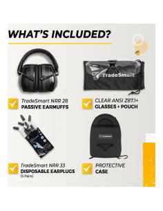 TradeSmart Protección Auditiva y Visual - Combo NRR 38 2