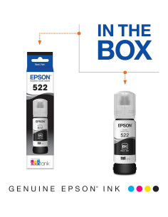 Botella de Tinta Negra Epson 522 EcoTank Ultra Alta Capacidad (Paquete de 2) 2