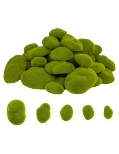 50PCS Bolas de Musgo Falso Fuxdre - 5 Tamaños Decorativos