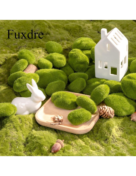 50PCS Bolas de Musgo Falso Fuxdre - 5 Tamaños Decorativos