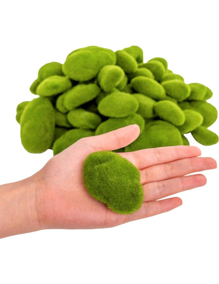 50PCS Bolas de Musgo Falso Fuxdre - 5 Tamaños Decorativos