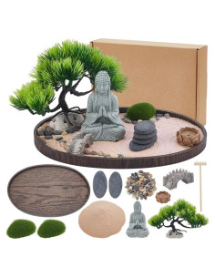 Kit de Jardín Zen Buddha WEBEEDY 30.6x16.5cm Decorativo