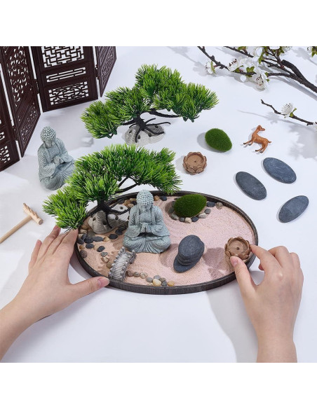 Kit de Jardín Zen Buddha WEBEEDY 30.6x16.5cm Decorativo