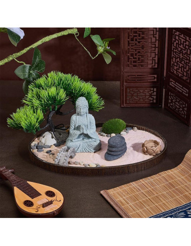 Kit de Jardín Zen Buddha WEBEEDY 30.6x16.5cm Decorativo