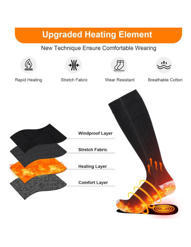 Calcetines Calentados HONGYI XY-9801C Unisex 8 Horas