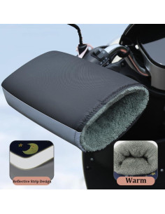 Guantes de Manillar Ibluelover Térmicos A Prueba de Viento 18x30cm 2