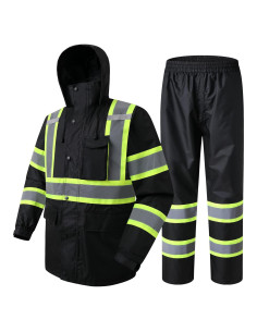 Conjunto Impermeable Reflectante JKSafety - Chaqueta y Pantalones L
