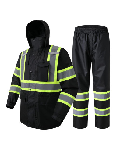 Conjunto Impermeable Reflectante JKSafety - Chaqueta y Pantalones L