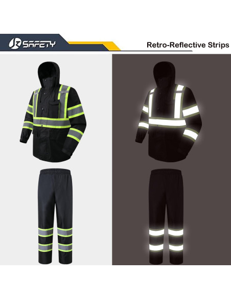 Conjunto Impermeable Reflectante JKSafety - Chaqueta y Pantalones L