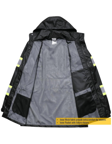 Conjunto Impermeable Reflectante JKSafety - Chaqueta y Pantalones L