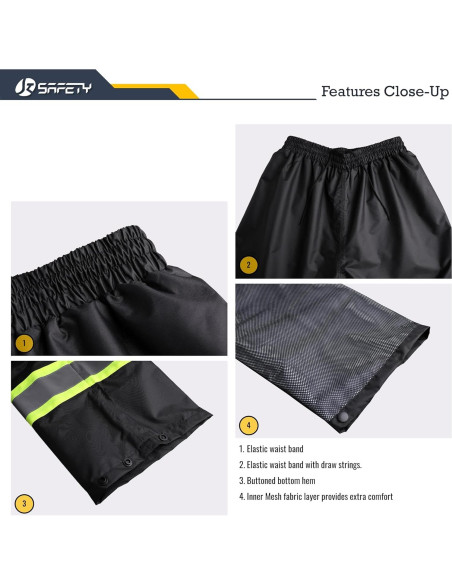 Conjunto Impermeable Reflectante JKSafety - Chaqueta y Pantalones L