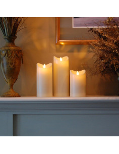 Vela Pilar LED Lumabase 22.9 cm con Llama Parpadeante 2